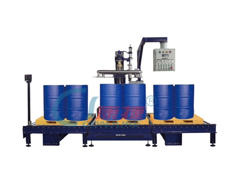 GCJ01-200-4Q稱重式四桶位自動(dòng)液體灌裝機(jī)